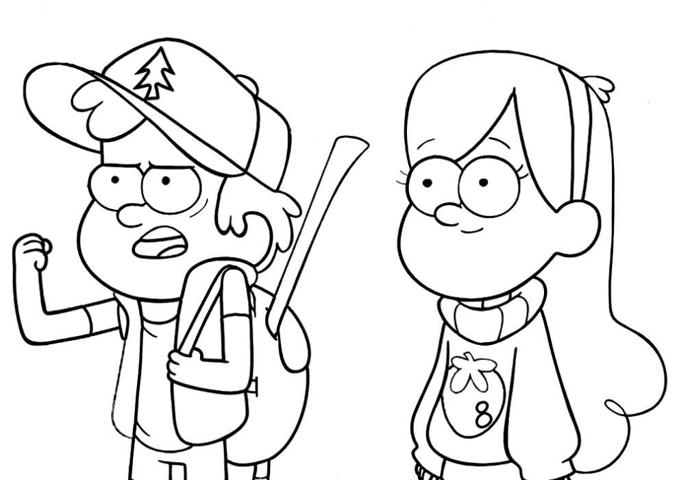 Golfers Dipper and Mabel